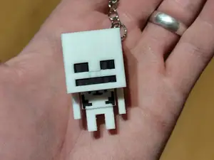 Cute skeleton keychain Minecraft