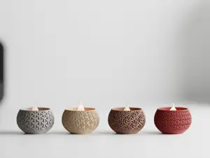 Tealight LED Candle geo style