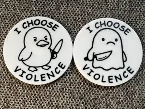 "I choose violence" magnets