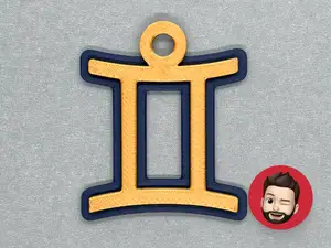 Zodiac Signs Gemini keychain