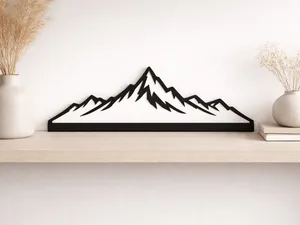 Alps Mountain Line Art Decoration