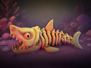 Flexi Skeletal Megalodon -The Ancient giant sharks