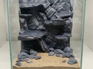 Rocky Cliff Stone Aquarium Terrarium Background