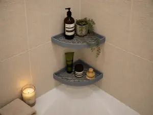 Modern Corner Bathroom Shelf