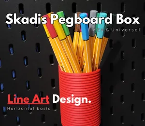 Line - Skadis Pencil Box 3D Lack holder