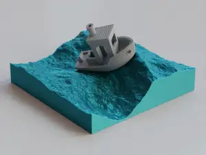 Benchy Stormy Rough Ocean Display Stand / Sea waves