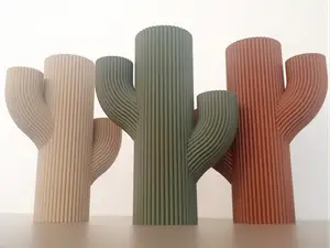 Ribbed cactus vase