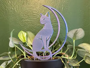 Cat on a Moon Trellis