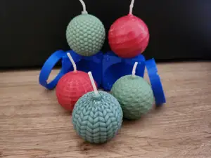 Festive Christmas Ornament Candle Mold