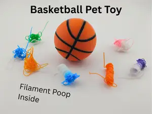 Basketball Pet Toy (filament poop inside)