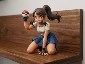 Hilda Pokémon Champion Desk Sitter Anime Figure