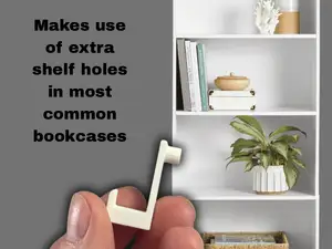 Hook For Common Bookcase Extra Shelf Holes