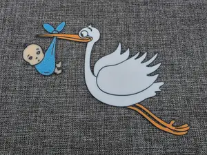 Deko-Storch mit Baby