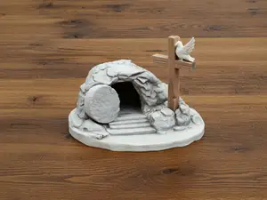 Jesus Christ Empty Tomb Cross & Dove Sculpture