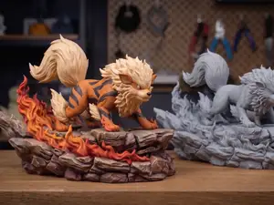 Arcanine Blazing Guardian Diorama