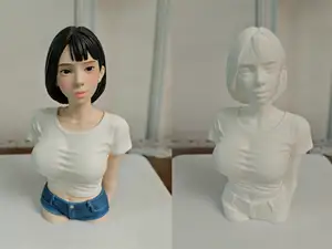 漂亮邻家小姐姐 短发美女半身手办摆件 无需AMS 单色打印 电脑机箱摆件造景女孩