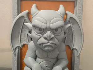 Cute grumpy gargoyle 