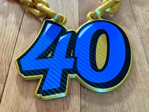 40th Birthday Hype Chain Pendant