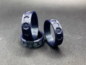 Mens Womens Hexagon Wedding Ring Size