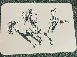 4x horse template #2 - Stencil for draw and paint