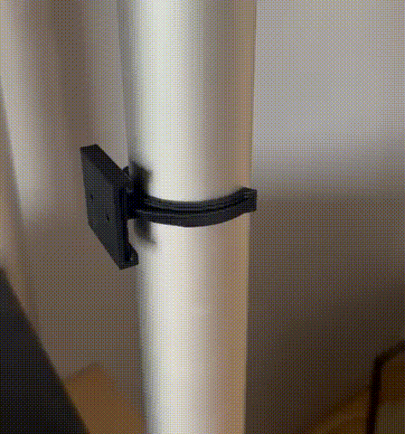 snap on pipe clamp with slide in base