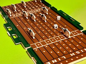 Foldable Horse Racing Board Game