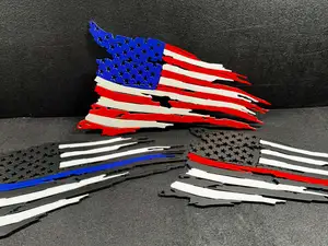 Tattered American Flag - Horizontal Display