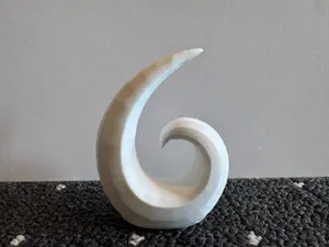 Abstract Ocean Wave Sculpture – Minimalist Decor