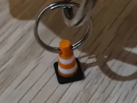 Traffic cone keychain