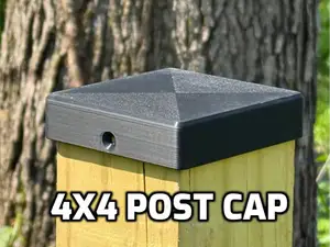 4x4" Fence Post Cap With Countersunk Screw Holes.