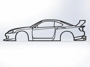 LB-Super Silhouette S15 SILVIA 2D Wall Art