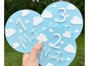 Baby Milestone Discs with Clouds