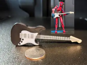 Electric Guitar With Strings Print in Place