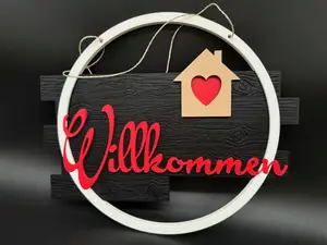 Willkommensschild DE & EN