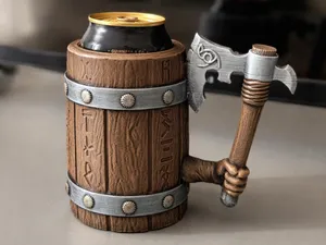 boccale vichingo porta lattina di birra