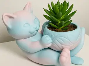 Kitten Yarn Plant Holder