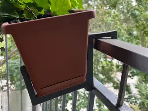 Balcony railing planter holder