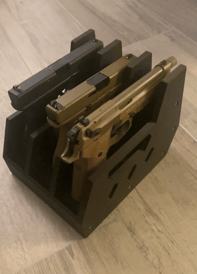 Modular pistol/gun rack (Glock, S&W, Sig, Ruger)