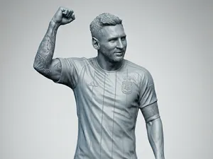 Lionel Messi Statue - World Cup Celebration