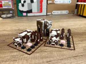 Minecraft Inspired: Cow kit card AMS Version 