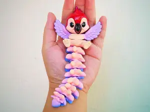 Rosy Feather Flexi Articulated Toy & Keychain