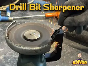 Drill bit sharpener screw secured 2 inclinations