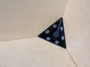 3 Way Beveled Inside Corner Bracket