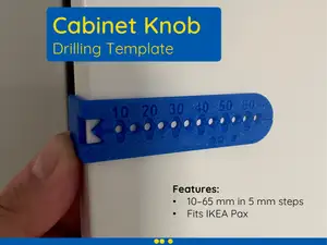 Cabinet Knob Drilling Template