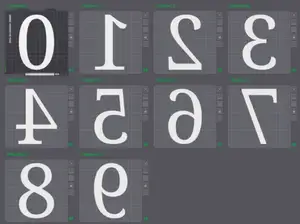 Numbers 0 - 9 (Facedown)