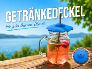 Universaler Getränkedeckel mit Strohhalmöffnung