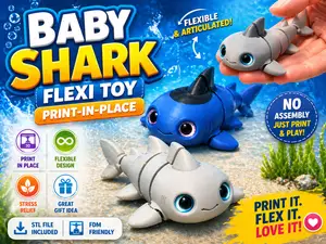 Baby Shark Flexi Toy – Print-in-Place