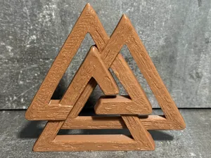 Valknut Odin´s Knoten Holzoptik
