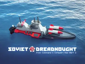 C&C Red Alert 2 Soviet Dreadnought – Boat Kit 010