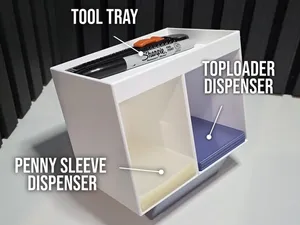 TCG Penny Sleeve / Toploader Organizer + Tool Tray